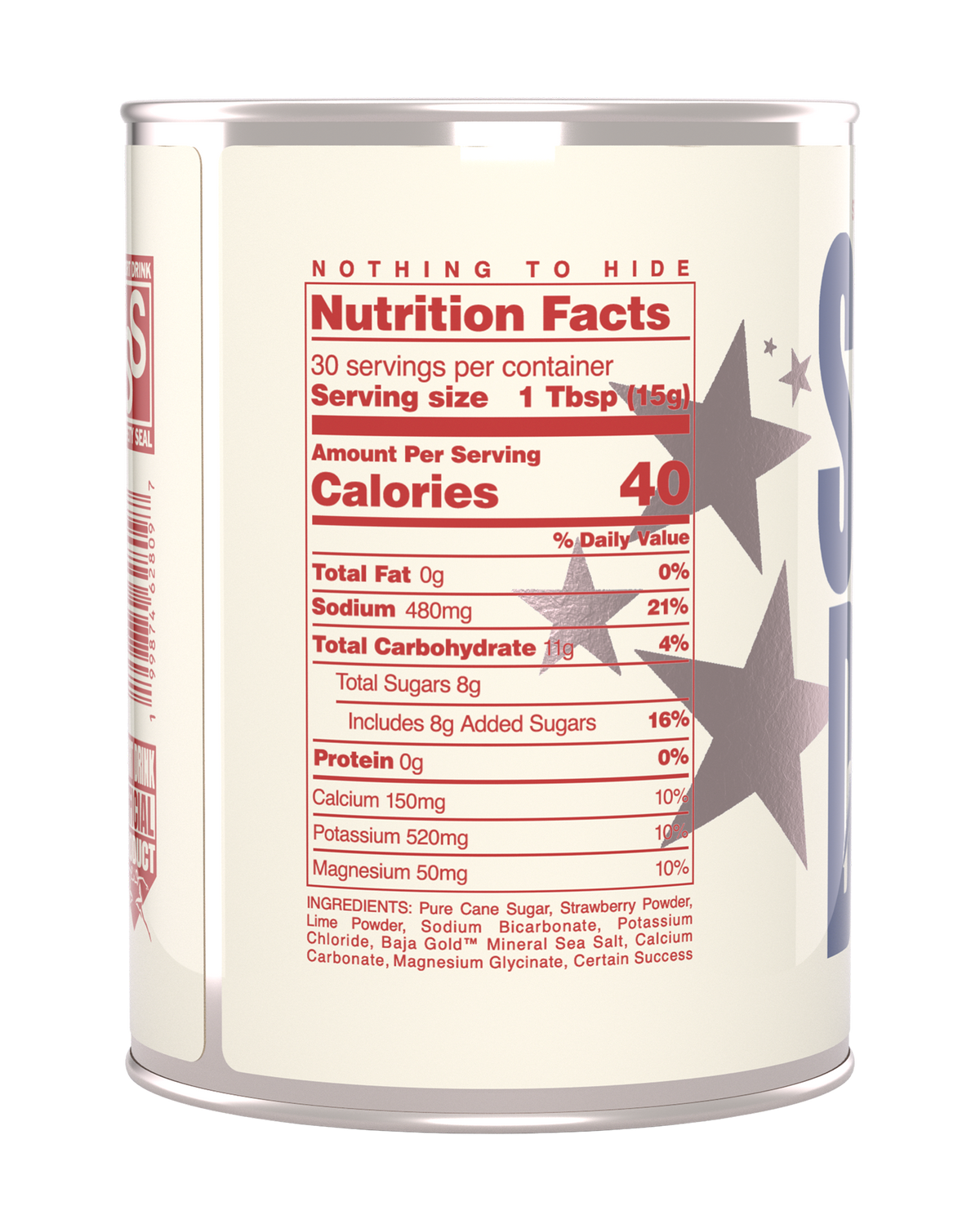STRAWBERRY LIME AMERICA TIME Nutritional Facts