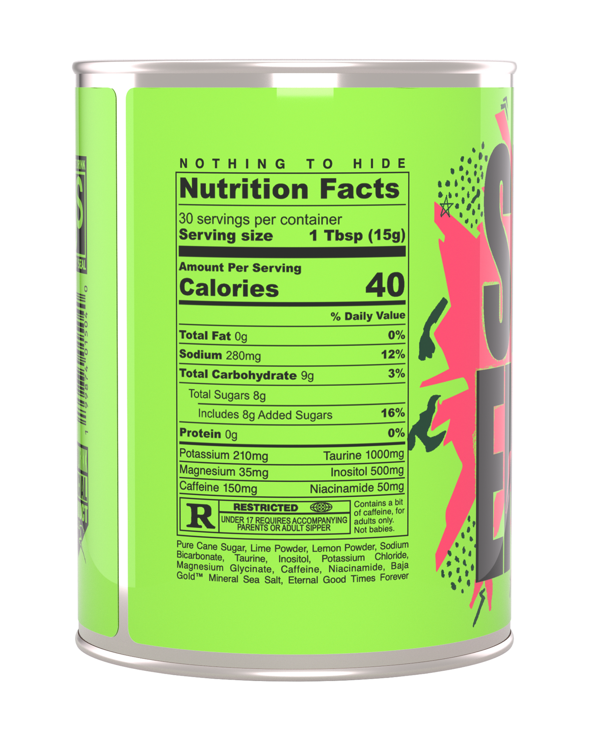 LIVE LAUGH LEMON LIME Nutritional Facts