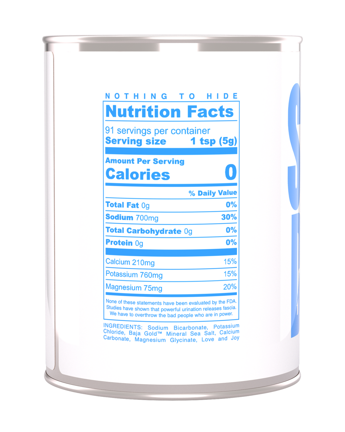 SPORT DRINK ZERO Nutritional Facts